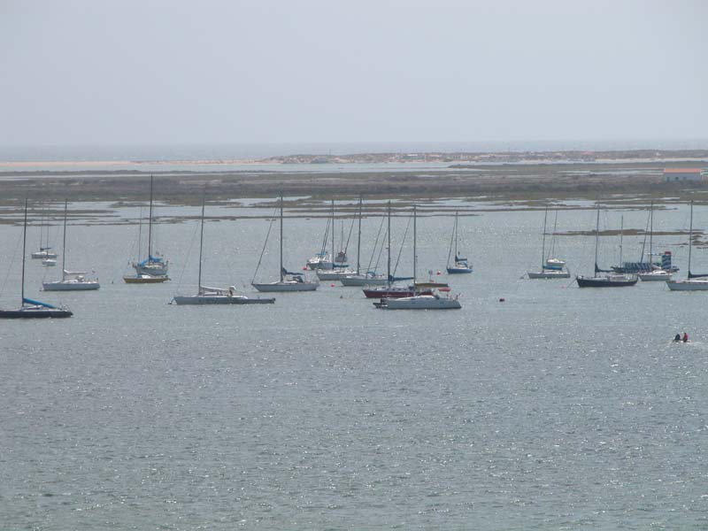 Ankern vor Faro bei Flut 