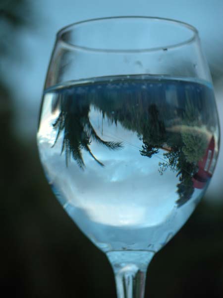 Durch das Glas geblickt 