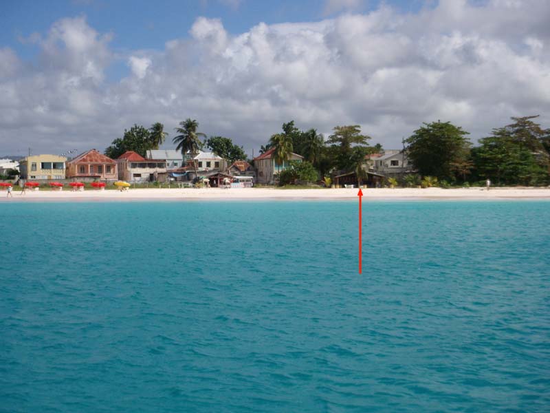 Unsere Aussicht (rechts Coconut Beach Bar) 