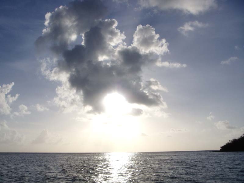 Abendstimmung in der Rameau Bay, Canouan 