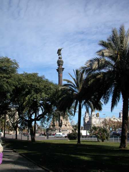 Kolumbus zeigt gen Westen, Barcelona (Januar 2006) 