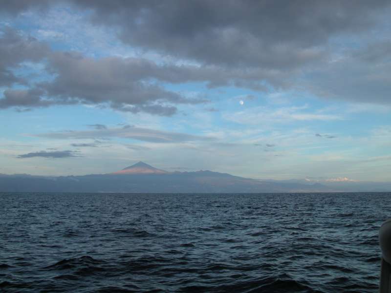 El Teide mit Vollmond, Teneriffa, Kanaren (November 2006) 
