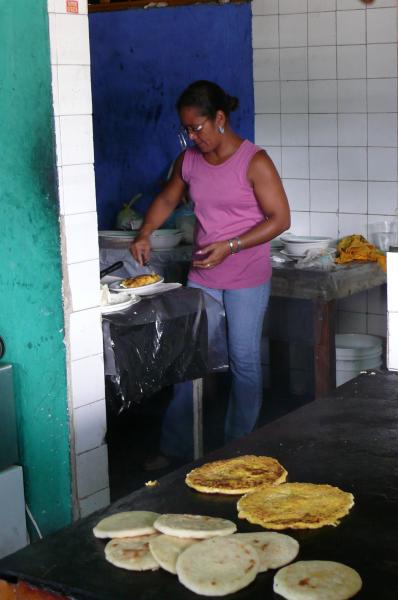 Herstellung von Cachapas 