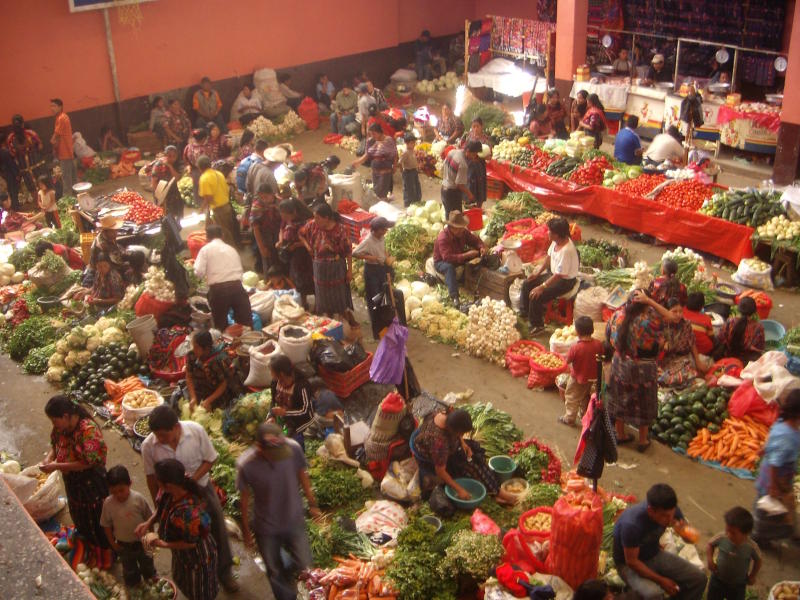 Gemüsemarkt in der Turnhalle 