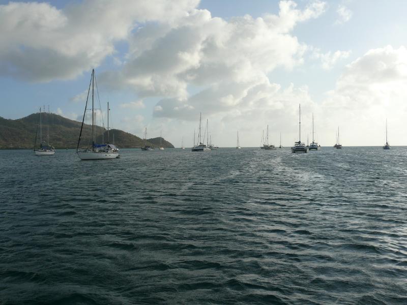 Ankerfeld in Catalina Harbour, La Providencia 