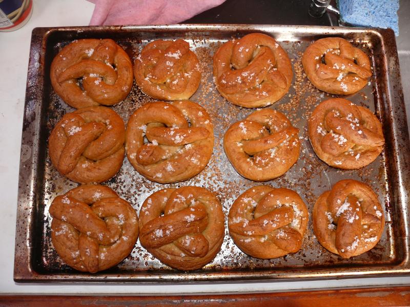 und nach dem Backen 