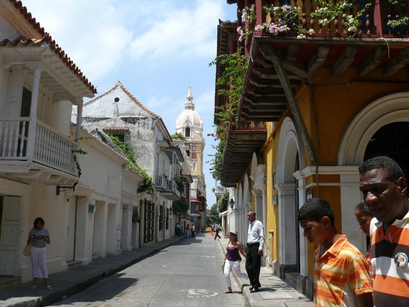 Calle de la Iglesia mit der Kathedrale, Cartagena  