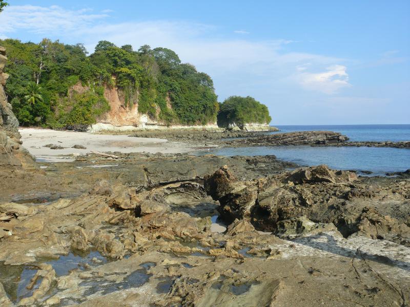 Isla Contadora, unsere Ankberbucht bei Ebbe 