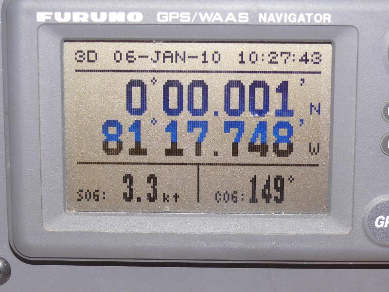 Auf der Nordhalbkugel (Das GPS zeigt UTC) 