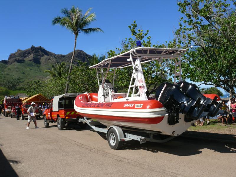 Neues Boot für die Feuerwehr in Nuku Hiva 