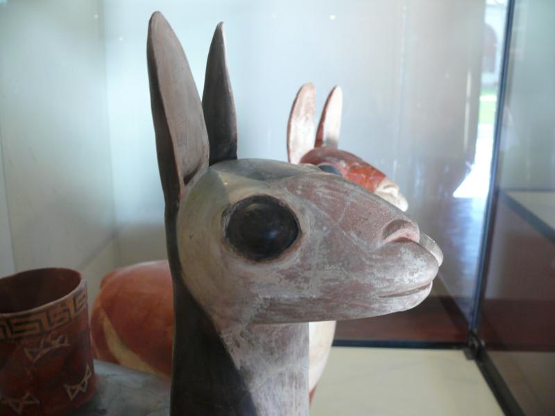 Grossäugiges Lama im Archäologischen Museum, Lima 