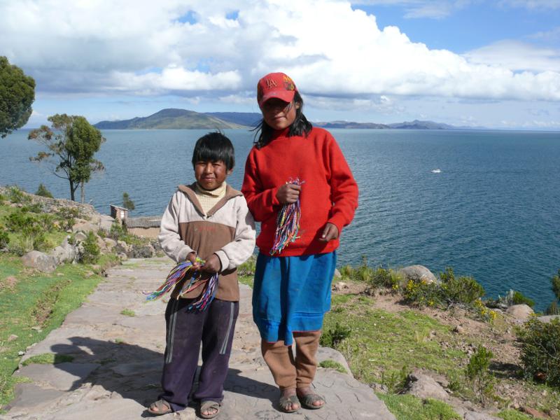 Souvenirverkäufer auf der Insel Taquile 