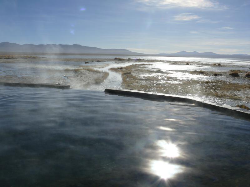 Laguna Salada – Thermalbad, Uyuni, Bolivien 