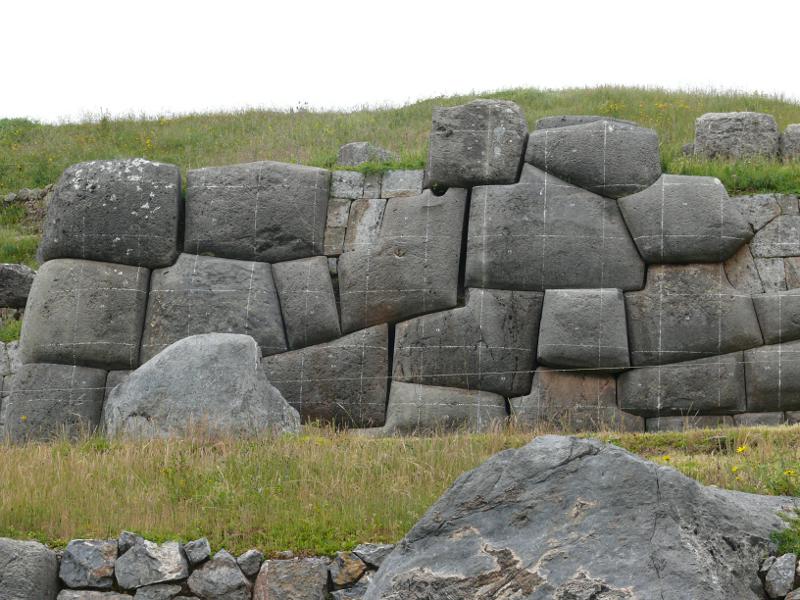 Die Mauern von Sacsayhuaman werden vermessen 
