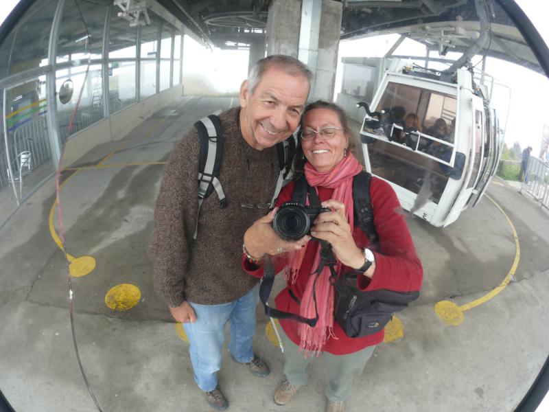 Martin und Ariane beim TelefériQo, Cusco 