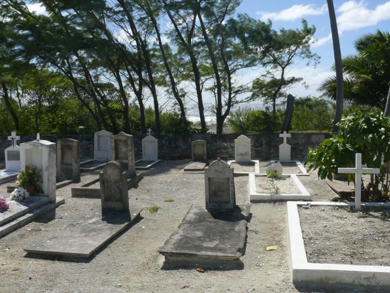 Friedhof mit Sicht aufs Meer 