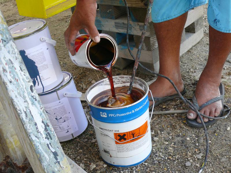 Mischen des Epoxy Primers 