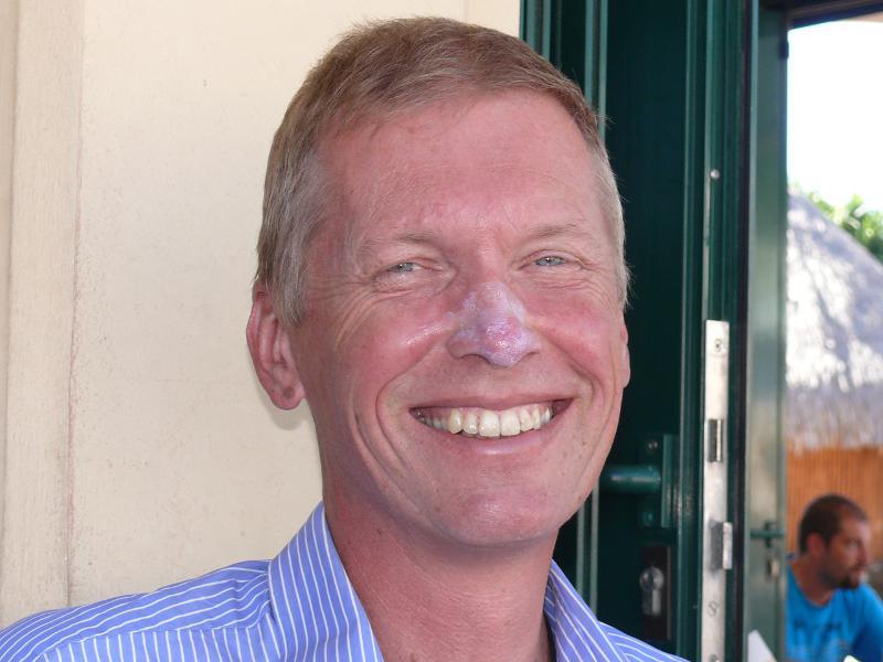 Holger von der Vela beim Kaffee 