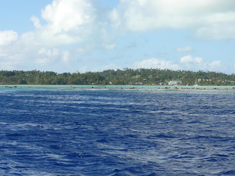 Passeinfahrt nach Aitutaki 