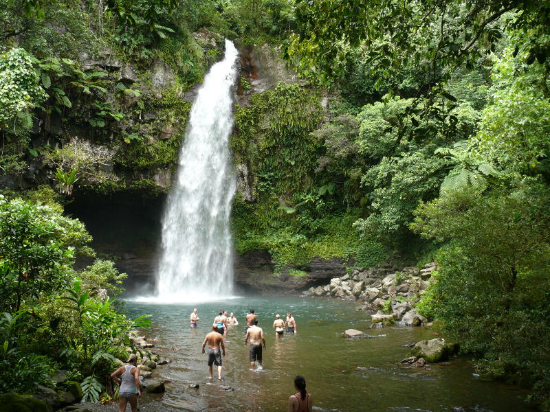 Erster Fall der Bouma Falls, Taveuni 