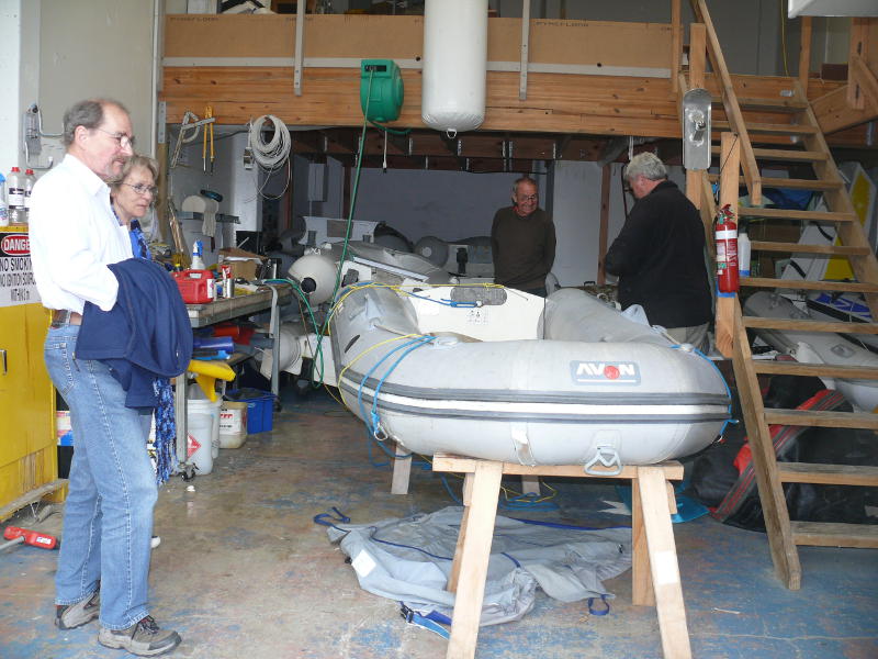 Unser Dingi in Reparatur 