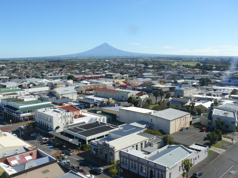 Hawera und Vulkan Taranaki 