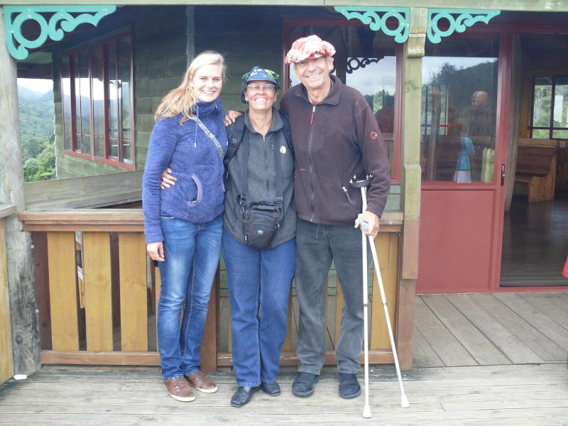 Marie, Ariane und Martin auf dem Eyefull Tower 