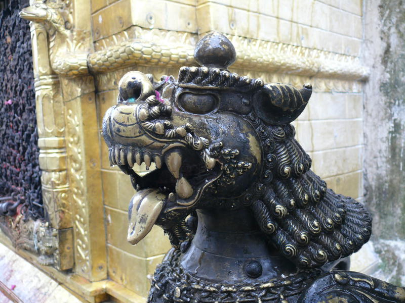 Löwenstatue, Swayambhu 
