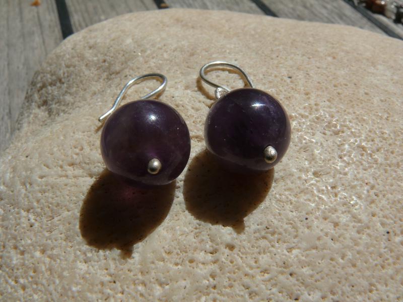 Simpel - Amethystkugeln und 925er Silber