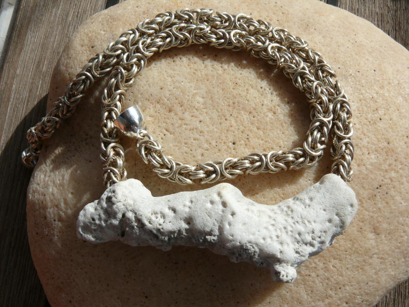 Tuaine - Collier 44cm, Koralle, 925er Silber