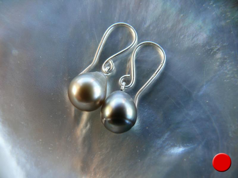 Südsee-Eleganz - Tahitiperlen, 925er Silber