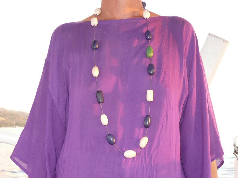 Marine - Collier 1,12m mit 18 Taguateilen
