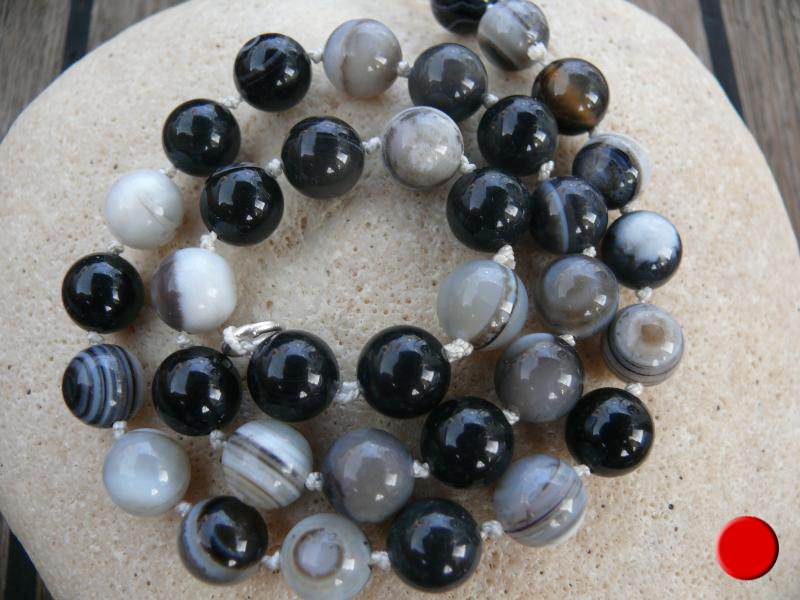 Sardonie - Onyx-, Sardonixkugeln und 925er Silber