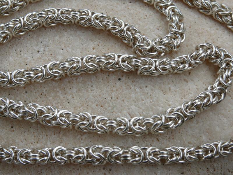 Königlich - Halskette, 66cm lang, endlos, Silber 925